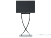 Lámpara de mesa de metal negro plateado 62 cm