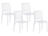 Lot de 4 chaises de jardin blanches