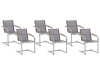 Lot de 6 fauteuils bas de jardin gris