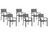 Conjunto de 6 sillas de jardín grises