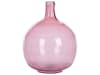 Vase décoratif en verre rose H31