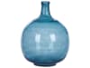 Vase décoratif en verre bleu H31