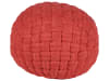Pouf in velluto rosso 45 x 35 cm