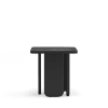 Table d'appoint carrée en bois noir
