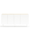 Buffet en bois 4 portes 3 tiroirs L165cm blanc