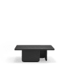 Table basse carrée en bois noir
