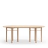 Table à manger ovale en bois 200x100cm bois clair