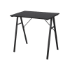 Schreibtisch aus Holzfaser und Stahl, schwarz