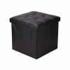Pouf contenitore cubo 30x30x30 in similpelle nero
