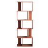 Libreria Effetto Legno Noce Sweeek - 9 Scomparti Con 3 Ante, 171x90x40 Cm, Stile Vintage Metal