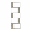 Bücherregal mit 5 Fächern aus MDF, grau