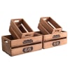 Cajas de almacenamiento set de 4 piezas de paulonia marrón