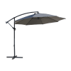 Sonnenschirm mit dezentralem Mast, 3x3 m, Stahl und Polyester, grau