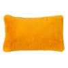 Housse de coussin jaune fausse fourrure-30x50 cm uni