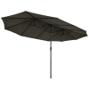 Ombrellone parasole da esterno tessuto poliestere acciaio grigio