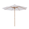 Sonnenschirm höhenverstellbar aus Bambus, weiß