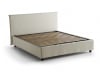 Letto alla francese in tessuto beige 140x200 cm