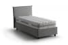 Doppelbett mit Stauraum 140x200 cm aus grauem Stoff