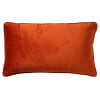 Housse de coussin orange en velours 30x50 cm uni