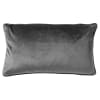 Housse de coussin gris en velours 30x50 cm uni