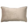 Housse de coussin beige en velours 30x50 cm uni