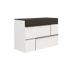 Commode Moderne 3 tiroirs L120 cm - Blanc