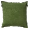 Housse de coussin vert en coton-60x60 cm uni