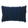 Housse de coussin bleu en coton-40x60 cm uni