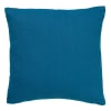 Housse de coussin bleu en coton-45x45 cm uni