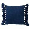 Housse de coussin bleu en coton-45x45 cm uni