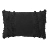 Housse de coussin noir en coton-40x60 cm uni