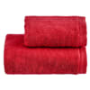 Set Asciugamano in Spugna Viso + Ospite rosso