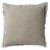 Coussin beige en coton 60x60 cm uni