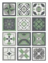 Azulejos Adhesivos 8 Cenefas de 100x10cm Diseño Hidráulico Verde