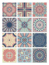 Azulejos Adhesivos 8 Cenefas de 100x10cm Hidráulico Multicolor