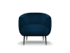 Fauteuil en velours bleu marine