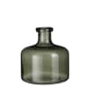 Vase bouteille en verre vert H21.5