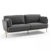 Sofa aus Schlingenstoff Grau