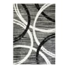 Tapis effet laineux motifs arches gris 160x230