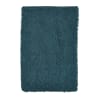 Tapis de bain mèche uni en Polyester Bleu 50x80 cm