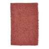 Tapis de bain mèche uni en Polyester Rouge 50x80 cm