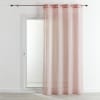 Voilage en étamine  -  - effet lin polyester rose clair 140x240 cm