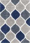 Tapis Shaggy Oriental Bleu/Gris 160x220