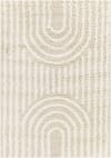 Tapis Shaggy Scandinave Blanc/Beige 160x220