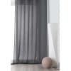Voilage tamisant en poly/lin poly / lin gris anthracite 145x240 cm
