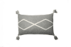 Coussin en tricot en coton gris 30x48