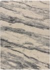 Tapis shaggy effet marbre gris, 80x150 cm