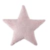 Coussin étoile en coton rose 54x54