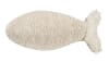 Cuscino pesce in cotone bianco 60x27
