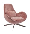 Drehbarer Sessel aus Samt, rosa